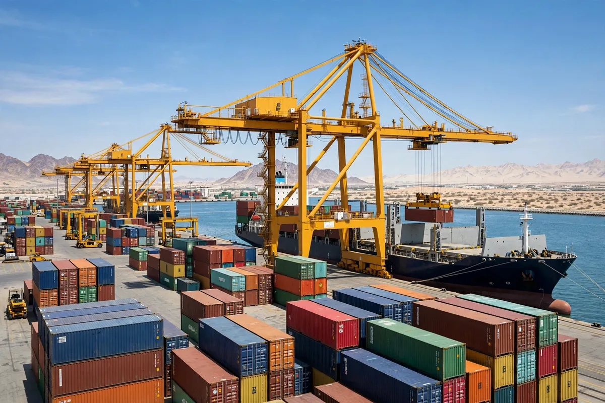 Container port terminal at King Abdullah Economic City